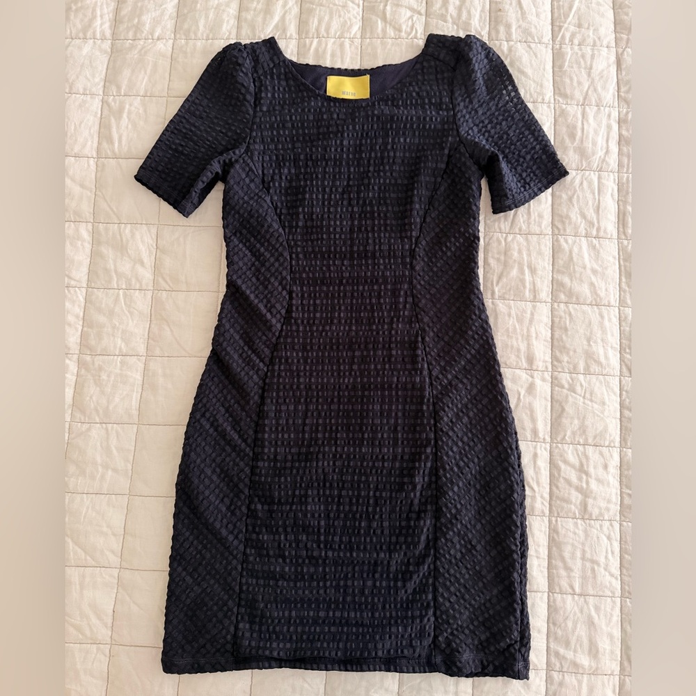 Maeve - Size S - Navy Textured Shift Dress
